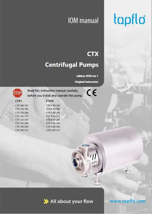 Manual CTX Pompe centrifuge de înaltă performanță